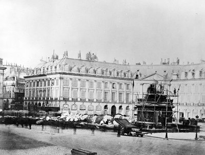 The Vendôme Column Dismantled, 1871 by French Photographer